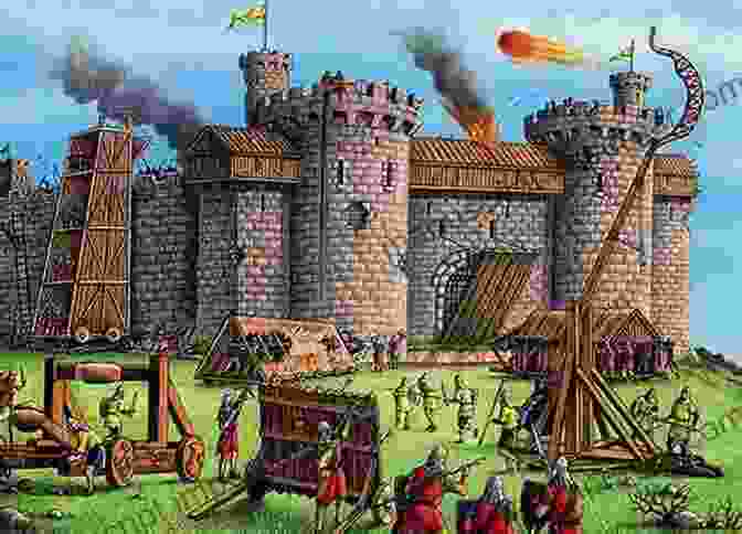 A Medieval Siege Warfare Scene, Depicting Soldiers Operating A Siege Engine To Launch Projectiles At A Fortified Castle Medieval Warfare: A History Christopher Andersen