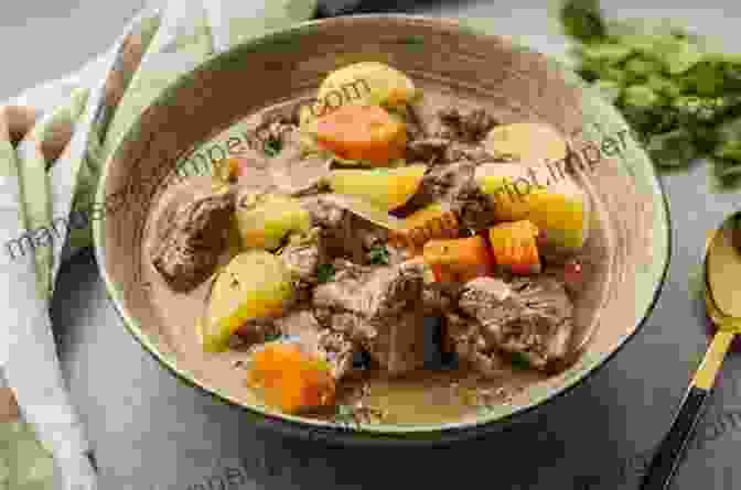 A Steaming Bowl Of Traditional Irish Stew, Showcasing The Tender Lamb, Hearty Vegetables, And Rich Gravy. Yummy Easy Irish Recipes: Traditional Irish Food Dishes: Traditional Irish Cuisine