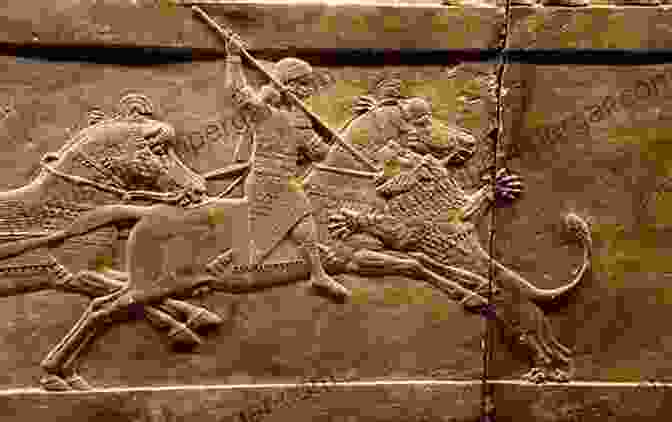 An Assyrian Relief Depicting The King Hunting Lions, A Testament To The Empire's Military Might The Ancient History Of The Egyptians Carthaginians Assyrians Babylonians Medes And Persians Macedonians And Grecians 3: By Charles Rollin