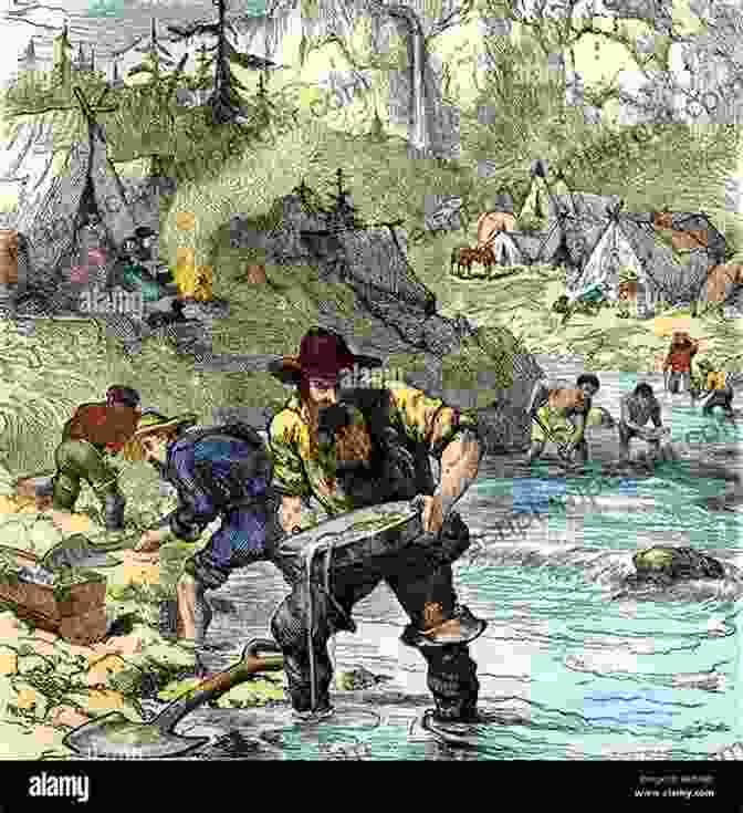 Gold Miners Panning For Gold In A River During The California Gold Rush With Golden Visions Bright Before Them: Trails To The Mining West 1849 1852 (Overland West 2)