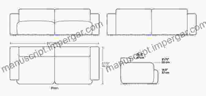 Sketches And Measurements For Designing A Sofa Step By Step Instructions On How To Build A Sofa